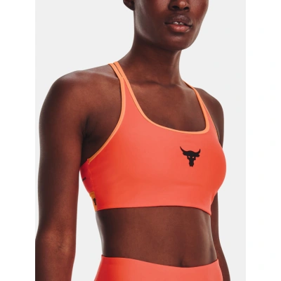 Under Armour Project Rock Crsbck Sld Bra Fam Sportovní podprsenka Oranžová