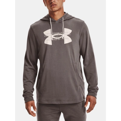 Under Armour UA Rival Terry Logo Hoodie Mikina Hnědá