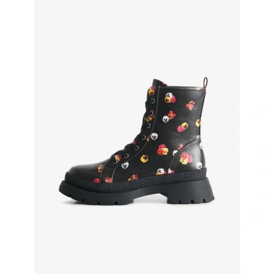 Desigual Boot Flowers Kotníková obuv Černá