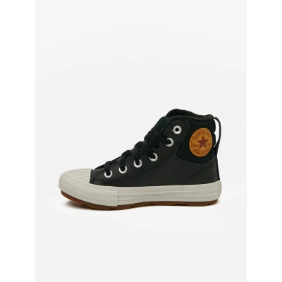 Converse Chuck Taylor All Star Berkshire Boot Leather Tenisky dětské Černá