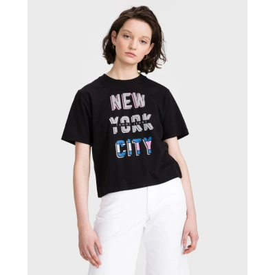 Tommy Jeans New York City Crop top Černá