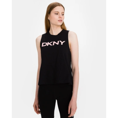 DKNY Sollip Logo Tílko Černá