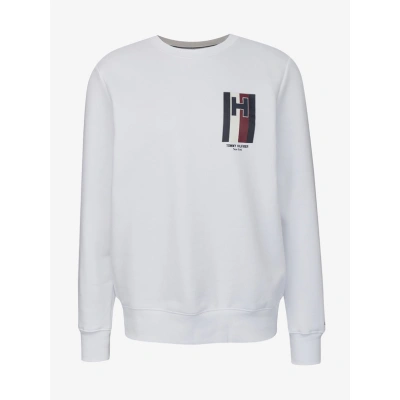 Tommy Hilfiger Emblem Crewneck Mikina Bílá