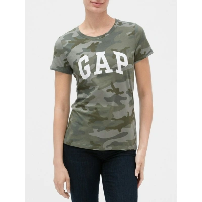 GAP Logo ss clsc tee Triko Zelená