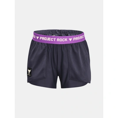 Under Armour UA Project Rock Play Up Šortky dětské Šedá