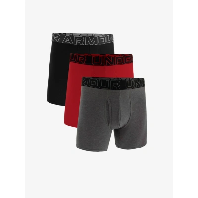 Under Armour M UA Perf Cotton 6in Boxerky 3 ks Šedá