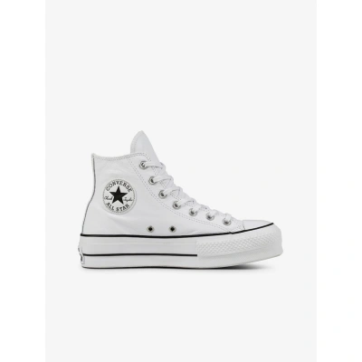 Converse Chuck Taylor All Star Lift Platform Leather Tenisky Bílá