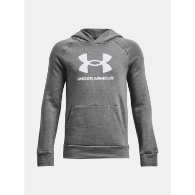 Under Armour UA Rival Fleece BL Hoodie Mikina dětská Šedá