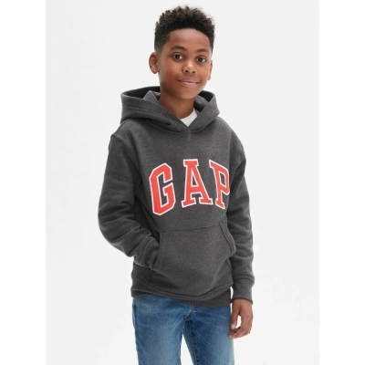 GAP Logo Hoodie Mikina Šedá