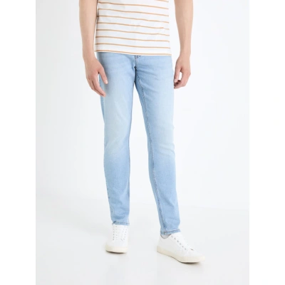 Celio Foslim Jeans Modrá