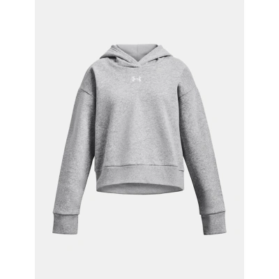 Under Armour UA Rival Fleece Crop Hoodie Mikina dětská Šedá