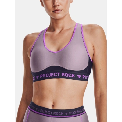 Under Armour UA Project Rock Crsbck Dsrpt Sportovní podprsenka Fialová