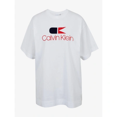 Calvin Klein Jeans Vintage Logo Large Triko Bílá