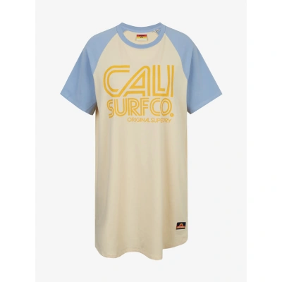 SuperDry Cali Surf Raglan Tshirt Dress Šaty Růžová