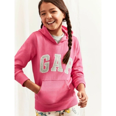 GAP Logo hoodie sweatshirt Mikina Růžová