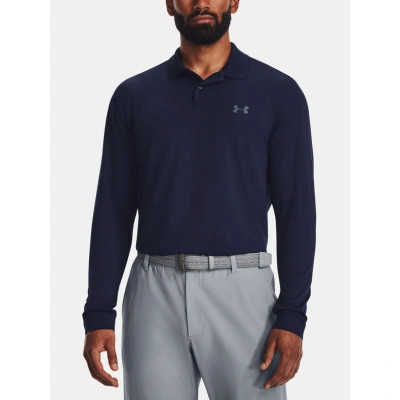 Under Armour UA Performance 3.0 LS Polo triko Modrá