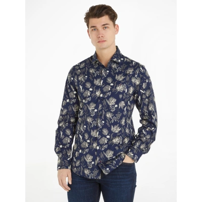 Tommy Hilfiger Floral Print Košile Modrá