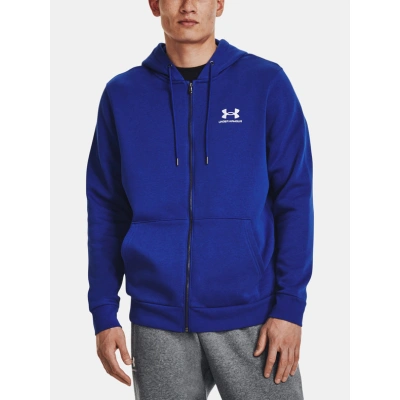 Under Armour UA Essential Fleece FZ Hood Mikina Modrá