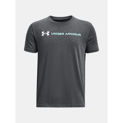 Under Armour UA B Logo Wordmark SS Triko dětské Šedá