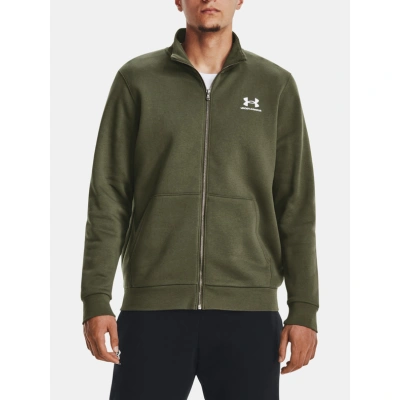 Under Armour UA Essential Flc Track Jkt Mikina Zelená