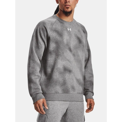 Under Armour UA Rival Fleece Printed Crew Mikina Šedá